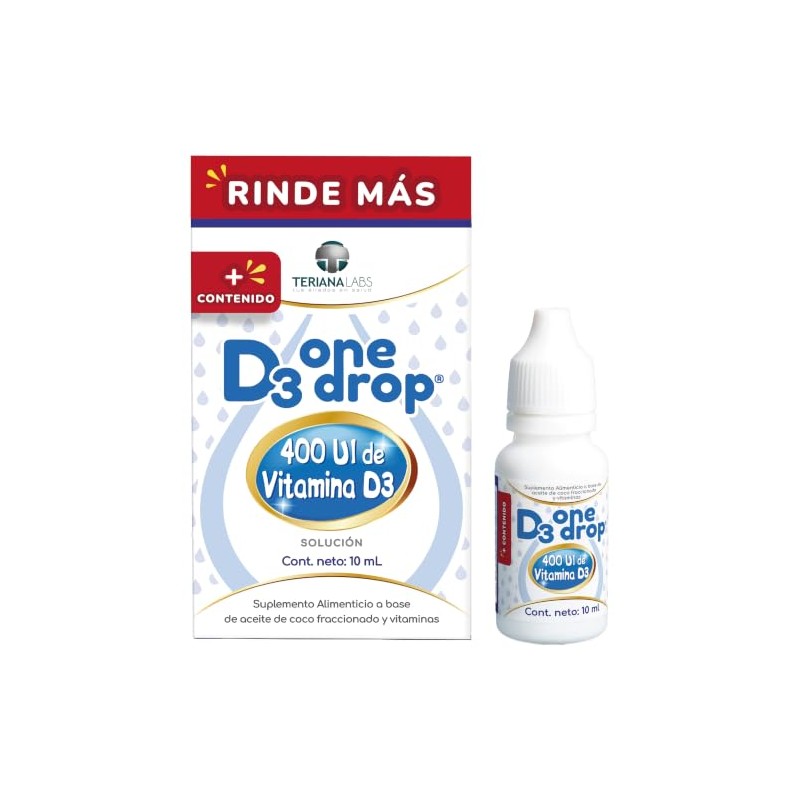 Vitamina D3 ONEDROP en gotas | 300 porciones | frasco