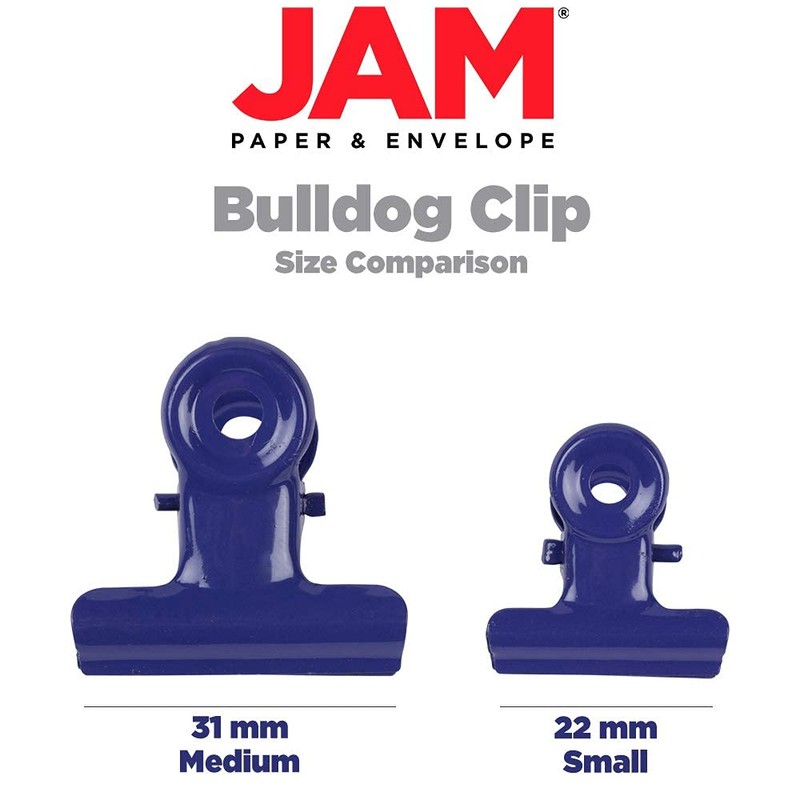 JAM PAPER Metal Bulldog Clips - Medium - 31mm -