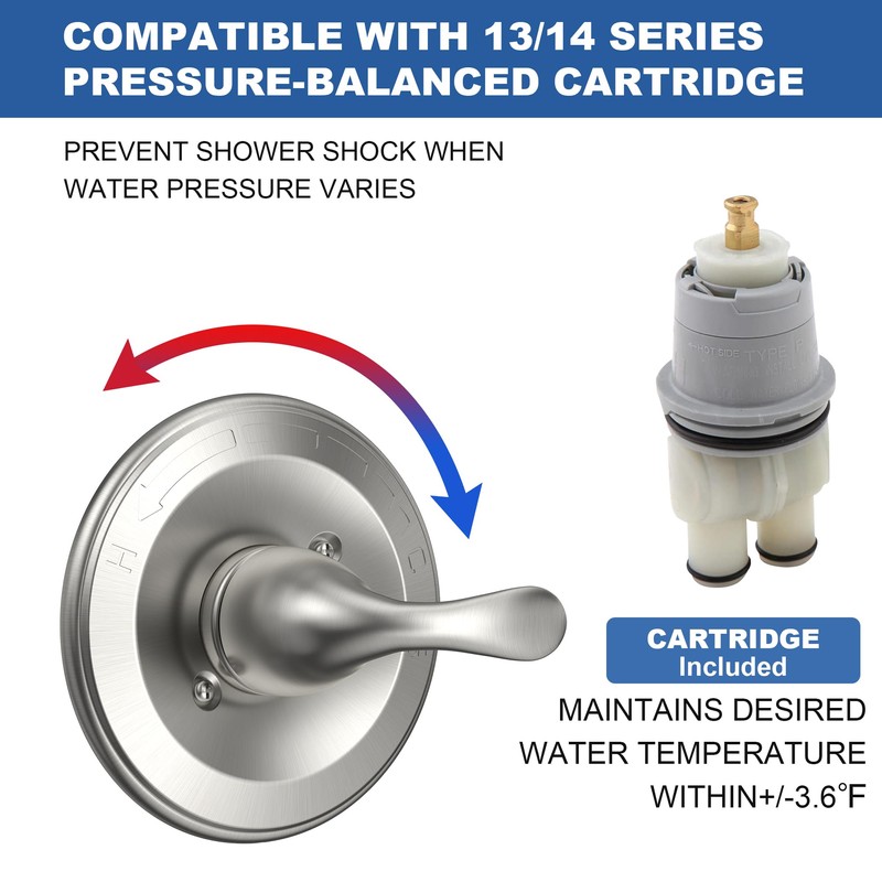 Replacement for Delta Classic 13 Series Single-Function Shower Valve Trim