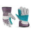 Glove Station Heavy Duty Double-Layer Cowhide Split Leather Palm Work