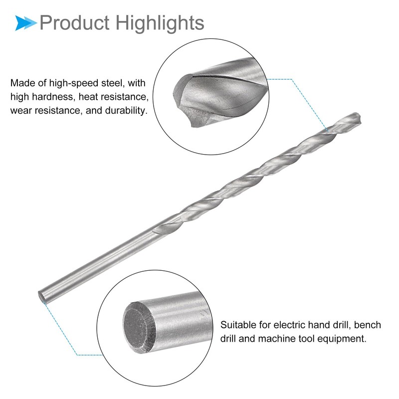 CoCud Ultra Long Twist Drill Bit, Drill Diameter 0.5 inches