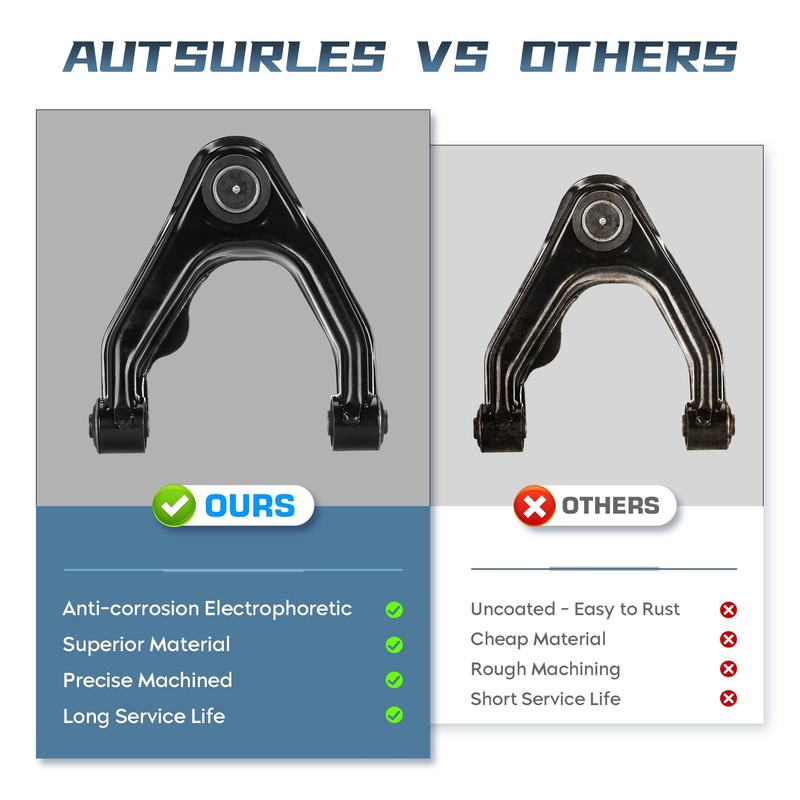 Front Upper Control Arms with Ball Joints Assembly Replacement for