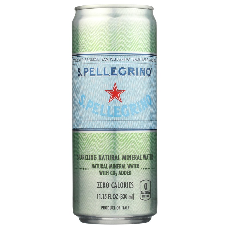 S.Pellegrino Sparkling Natural Mineral Water, 11.15 Fl Oz skinny can