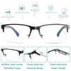SUNAMOY 3 Pack Extra Wide Metal Reading Glasses Men, Large