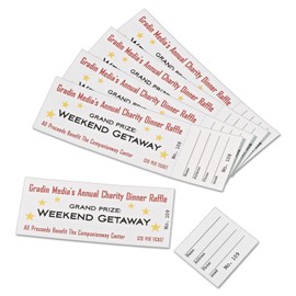 Avery 16154 Printable Tickets,Microperf,W/Stubs,1-3/4-Inch X5-1/2-Inch,200/Pk,We