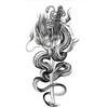 XQB136 138 Temporary Dragon Tattoo Arm Tattoos 2 Sheets