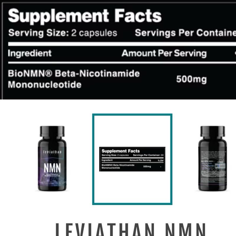 NMN by Leviathan Nutrition, Pill of Precursor NAD Production