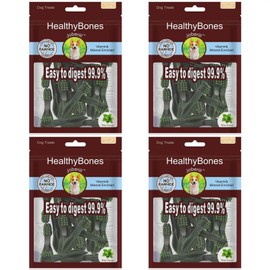UrbanX HealthyBones Original Natural Dog Dental Care Mint Snacks Oral Health Dog Food for Puli and Other Med Herding Dogs, 60 Count