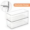 Heyuzb 4 PACK Freezer Organizer Bins Clear Stackable Storage Bins