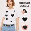 Pack of 24 heart-shaped iron-on patches, heart iron-on patches, heart