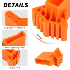 4 Pieces Non-Slip Ladder Feet, Non-Slip Ladder Foot Cover, Protective Caps for Ladder Feet for Home Workers Folding Ladder (Orange)