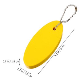 Kisangel 12 Pcs Key Chain Blank Keychains Sports Keychain Key Float Oval Key Ring Sailboat Fluorescence(Random Color)