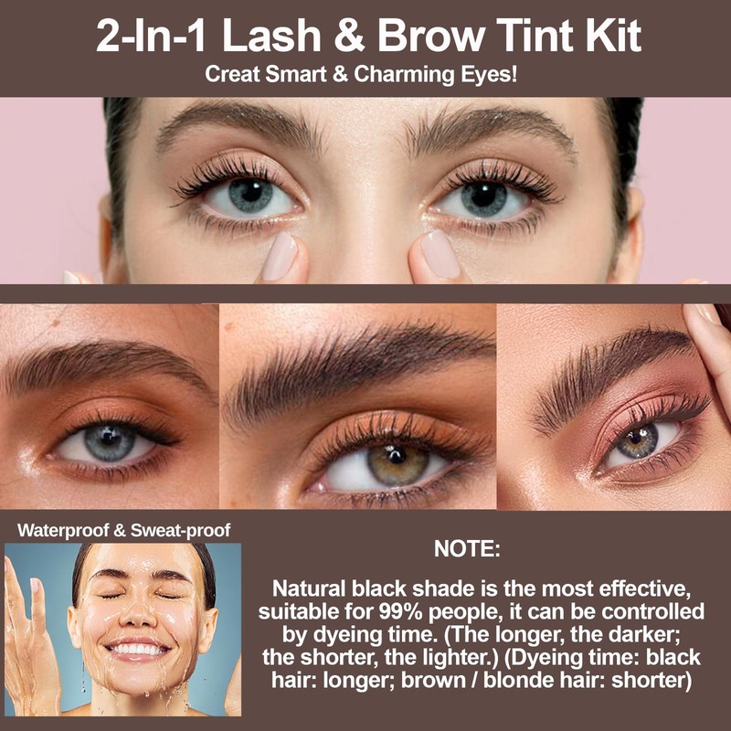Lash Color Kit Eyelash Color Set Black with Natural Effects