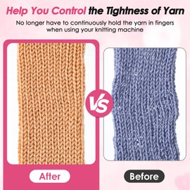 Ceoighe 2 Pack Circular Knitting Machine Tensioner Removable Yarn Tensioner Adapters Compatible with Sentro 20 22 32 40 48 Needle