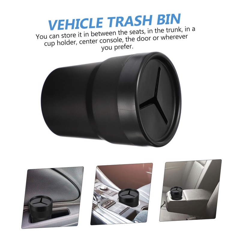 GRIRIW 2pcs Car Trash Can with Lid Cup Shape Mini
