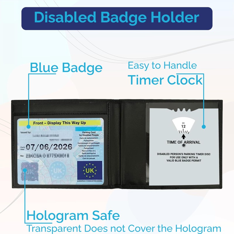 Ketayle Disabled Badge Holder Wallet | PU Soft Leather Badge