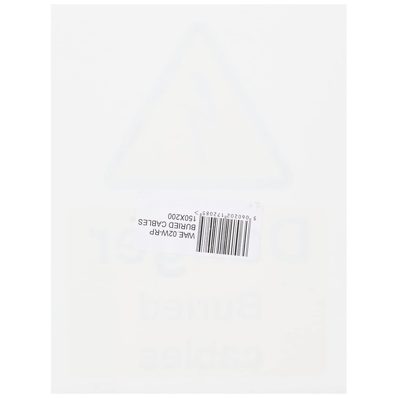 Danger Buried Cables Sign 150mm x 200mm - Rigid Plastic