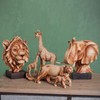Wood Effect Giraffe and Baby Ornament