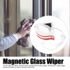 Window Double Side Wiper Plastic Ergonomic Handle Magnetic Glass Cleaning