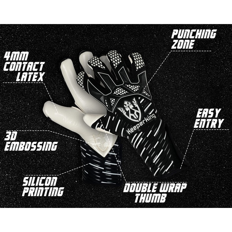 Keeperking GladiatorKing Hybrid Professional Men's Goalkeeper Gloves with Professional Extreme