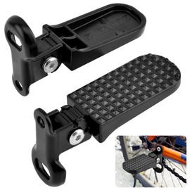 1pair Folding Bike Pedals Mountain Bike Pedals Aluminum Bicycle Flat Pedals 9/16'' with Reflective Strips Wide Flat Cycling Pedals for Ebike, Urban Commute, MTB Bikes (Black)