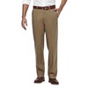 Haggar mens Premium No Iron Khaki Classic Fit Expandable Waist