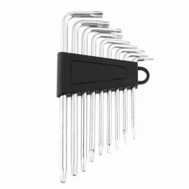9 Piezas en Forma de L Llave Hexagonal Torx T6 T7 T8 T9 T10 T15 T20 T25 T27 Llave Estrella Llave L Tipo Llaves Llave Universal para Bicicleta Coche Electrodomésticos Herramienta de Reparación Kits