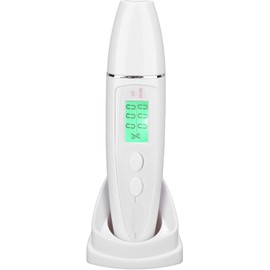 Analizador de piel, probador de humedad de la piel facial con pantalla inteligente con consulta de datos históricos, diseño portátil y simple para salón de belleza (Blanco)