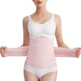 WINSOEIZI Postpartum Belly Band – Skin-Friendly Fabric & Adjustable Belly Band, Suitable for Vaginal & Cesarean Deliveries, Abdominal Binder-Postpartum Essentials (Pink,L)