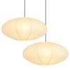 White Oval Paper Lantern Lampshade set of 2, 20"x10'' Paper