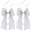 2 Pack Bow Curtain Tiebacks, French Style Silky Ribbon Curtain