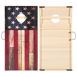 Solid Wood Cornhole Set, Sportdo Two Regulation Size 2' x 4' Cornhole Boards with 8 Cornhole Bags,Perfect for Indoor and Outdoor Games, Friends Competition,Tournaments