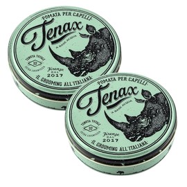 Tenax Extra Strong Hold Hair Pomade, 125ml, Water-Based Pomade for Men with a Firm Hold and High Shine, Men's Hair Wax, Ideal for Dry or Damp Hair (Dual Pack)