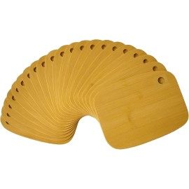 24pc Bulk 8x6" Bamboo Serving Trays – Small Wood Cutting Chopping Board Set
