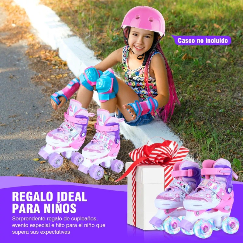 Trixter Patines De 4 Ruedas Ajustable Niño Niña Con Kit