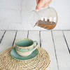 Bosmarlin Ceramic Cappuccino Cup and Saucer Set of 2, 10