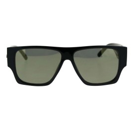 Kush Black Square Sunglasses Mens Thick Temples Stylish Modern Shades UV 400 - Bronze Mirror