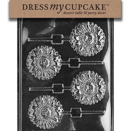 Grandmama's Goodies F083 Sunflower Lollipop Chocolate Candy Mold with Molding Instructions Included