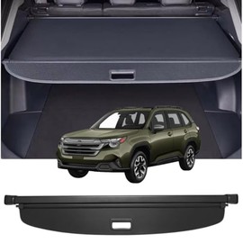 Deluden Retractable Cargo Cover Compatible with Subaru Forester 2025 6th Gen Shield Security Shade Privacy Screen Tonneau Luggage Cargo Trunk Organizers (Carbon Fiber Texture)