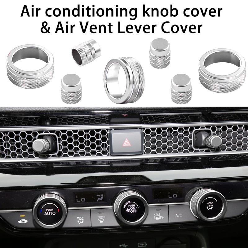LOCOY Air Conditioning Vent Knob Cover for Honda Civic Accessories
