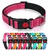 Reflective Nylon Dog Collar with Safety Buckle, Adjustable Pet Collars