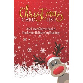 Christmas Card List: A Six-Year Address Book & Tracker for Holiday Card Mailings