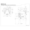 Kingston Brass KB162 Americana Center Set Bathroom Faucet with ABS