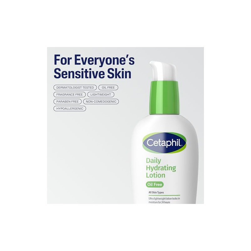 Cetaphil - Loción hidratante diaria con ácido hialurónico, 3.0 onzas