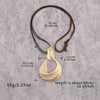 GelConnie Chunky Leather Necklace Women Bohemian Adjustable Black String Gold