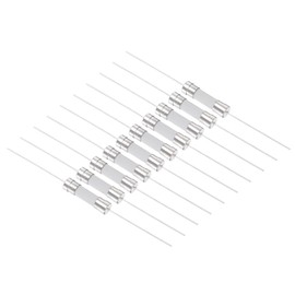 QUARKZMAN F5A 5A 250V 5 mm x 20 mm Quick Fuse x 10 Pieces Ceramic Quick Fuses with Connection Wire for Repair of Circuits, Silver Tone