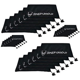 24 Bikerarmour Large Microfiber Cloth Cleaning Cases Pouches 8.5" x " to clean and store Sunglasses