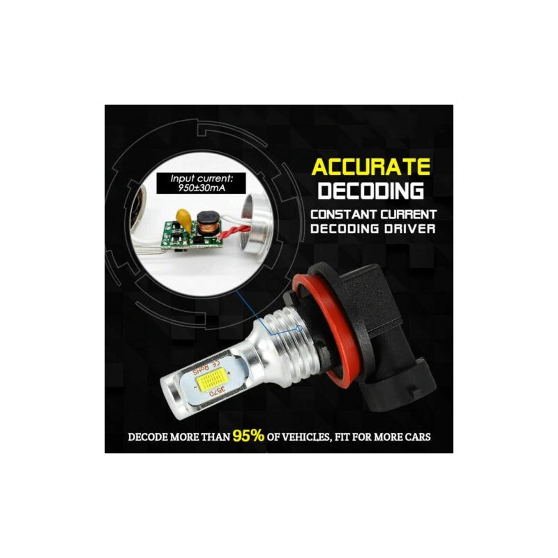 Unbranded LED Headlight High Low Beam Bulbs Combo 4PC For