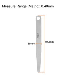 QUARKZMAN Feeler Gauge 0.4 mm Thickness Gauge 65MN Steel Metric Gap Measuring Tool Single Blade Pack of 10
