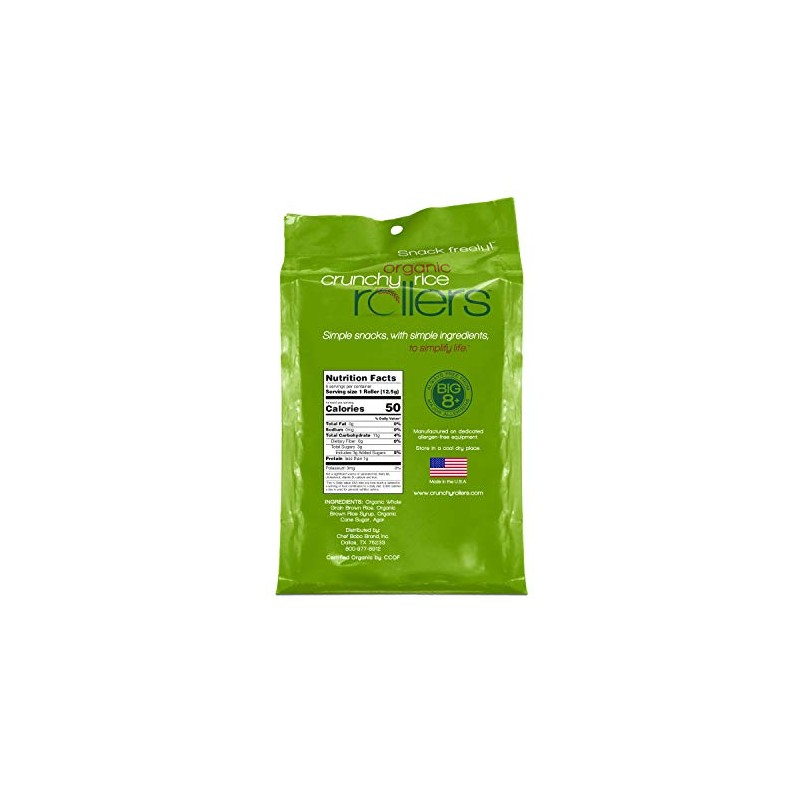 Crunchy Rollers Organic Original Brown Rice Rollers 6 Count, 2.6